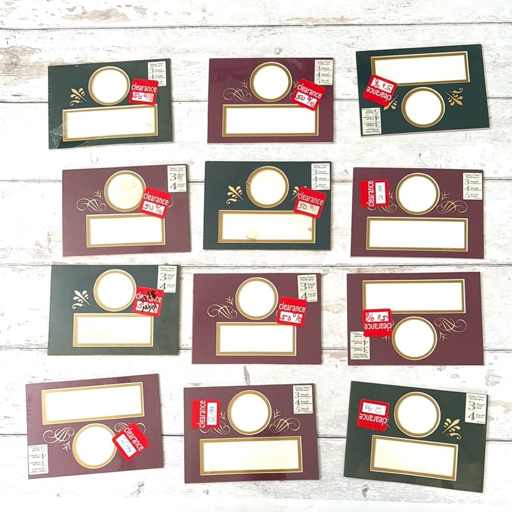 Frame & Name Mats Photo Picture Frame Inserts Bundle Lot Set of 12 NEW